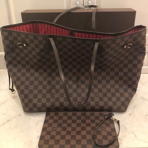 Louis Vuitton Neverfull GM Damier Ebene Full Set